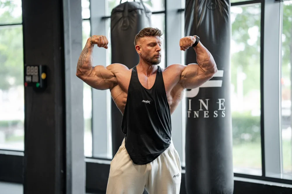 Kim Ängel (33), en el gimnasio 9F Nine Fitness